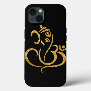 Lord Ganesh Hindu God Apple Gold Glitter Case-Mate iPhone Case
