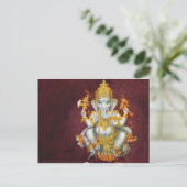 LORD GANESH HINDU GOD BRIEFKAART (Staand voorkant)
