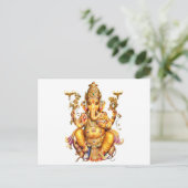 LORD GANESH HINDU GOD BRIEFKAART (Staand voorkant)