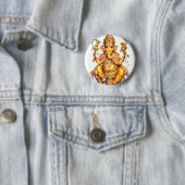 LORD GANESH HINDU GOD RONDE BUTTON 5,7 CM (In situ)