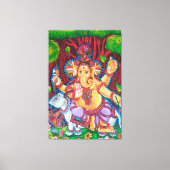 Lord Ganesh Mural Painting Stretched Canvas Print (Voorkant)