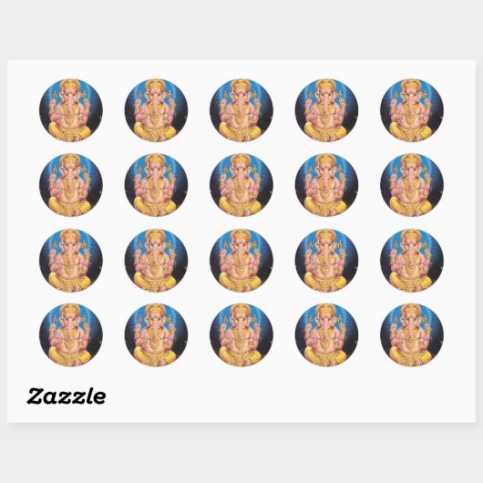 Lord Ganesh Ronde Sticker (Vel)