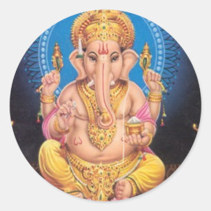 Lord Ganesh Ronde Sticker