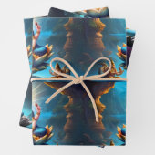 Lord Ganesh Wrapping Paper Flat Sheet Set van 3 (In situ)