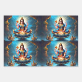 Lord Ganesh Wrapping Paper Flat Sheet Set van 3 (Voorkant)