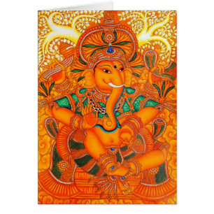 Lord Ganesha Beauful Floral Fine Art
