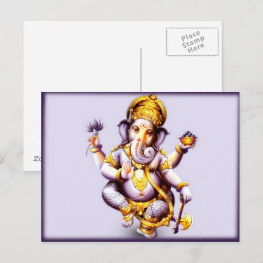 Lord Ganesha Briefkaart (Voorkant / Achterkant)