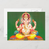 Lord Ganesha Briefkaart (Voorkant / Achterkant)