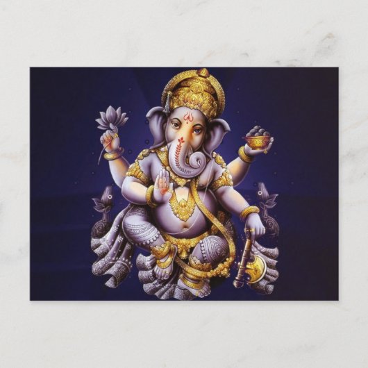 Lord Ganesha Briefkaart (Voorkant)