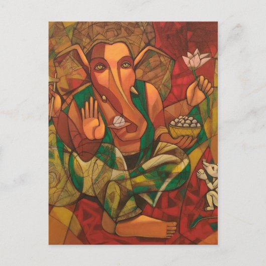 Lord Ganesha Briefkaart (Voorkant)