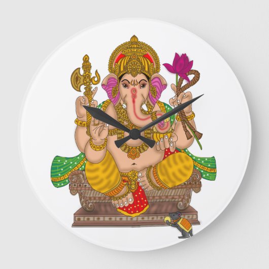 Lord Ganesha Clock Grote Klok (Voorkant)