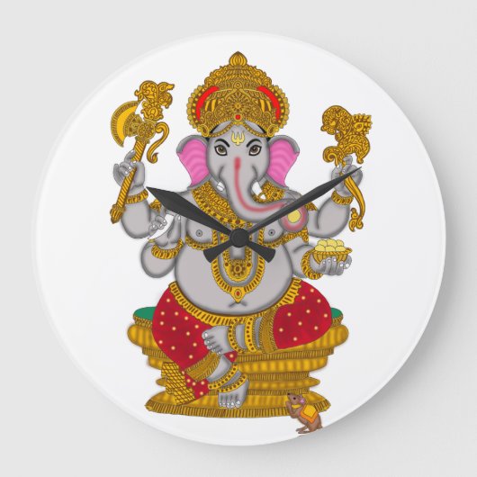 Lord Ganesha Clock Grote Klok (Voorkant)