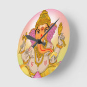 Lord Ganesha Clock Ronde Klok (Hoek)