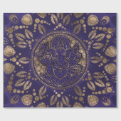 Lord Ganesha Dot Art Purples and Gold Cadeaupapier (Vlak)