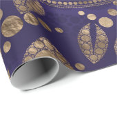 Lord Ganesha Dot Art Purples and Gold Cadeaupapier (Rol Hoek)