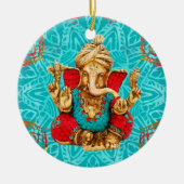 Lord Ganesha - Gemengde media Keramisch Ornament (Voorkant)