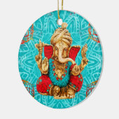 Lord Ganesha - Gemengde media Keramisch Ornament (Links)