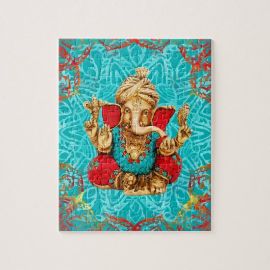 Lord Ganesha - Gemengde media Legpuzzel (Verticaal)