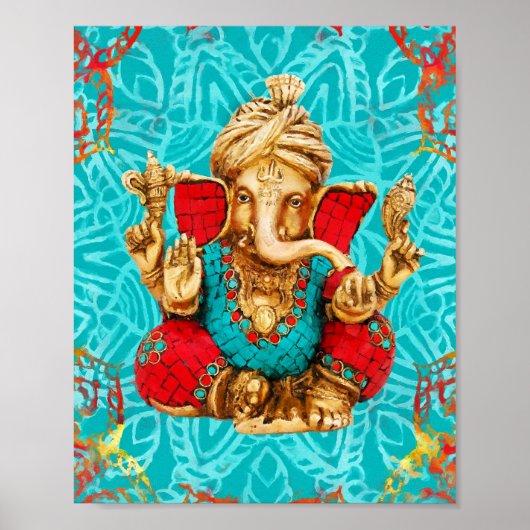 Lord Ganesha - Gemengde media Poster (Voorkant)