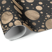 Lord Ganesha Gold en Black Dot Art Cadeaupapier (Rol Hoek)