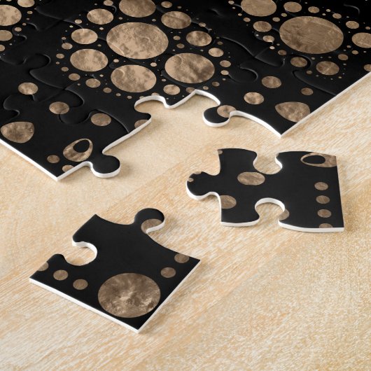 Lord Ganesha Gold en Black Dot Art Legpuzzel (Zijkant)