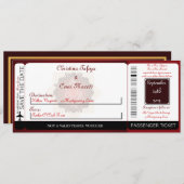 Lord Ganesha/Hind Boarding Pass Wedding Invitation Kaart (Voorkant / Achterkant)