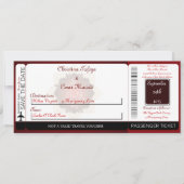 Lord Ganesha/Hind Boarding Pass Wedding Invitation Kaart (Voorkant)
