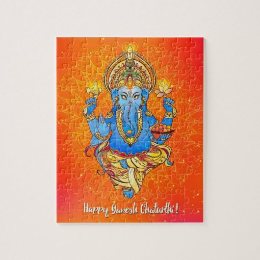 Lord Ganesha Hindu God Puzzle Legpuzzel (Verticaal)