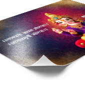 Lord Ganesha Idol Ganpati Mantra Foto Afdruk (Hoek)