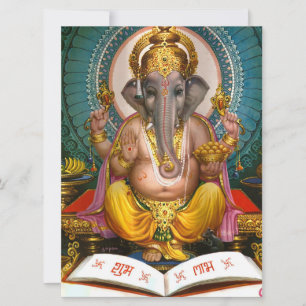 Lord Ganesha Indian Hindu Yoga Spiritueel Kaart