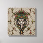 Lord Ganesha - Kleur op Canvas Afdruk (Voorkant)