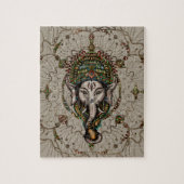 Lord Ganesha - Kleur op Canvas Legpuzzel (Verticaal)