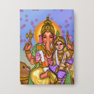 Lord Ganesha-knop Button