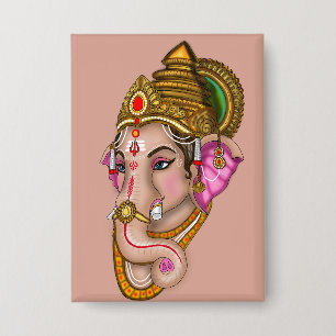 Lord Ganesha-knop Button