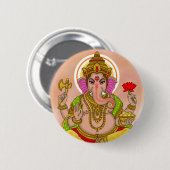 Lord Ganesha-knop Ronde Button 5,7 Cm (Voorkant /achterkant)
