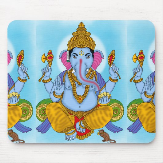 Lord Ganesha Mouse Pad Muismat (Voorkant)