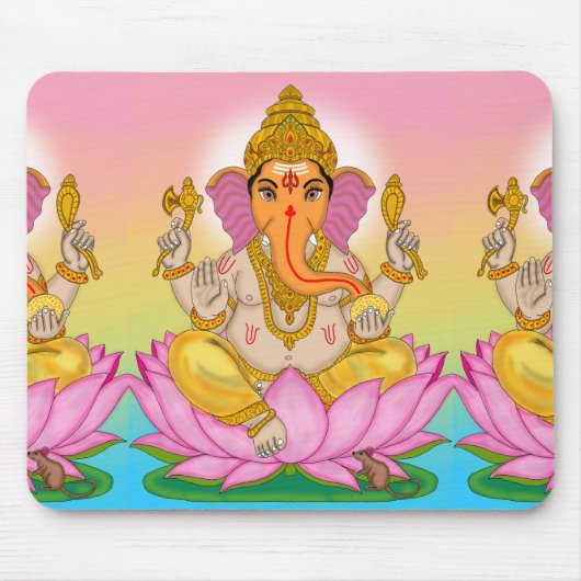 Lord Ganesha Mouse Pad Muismat (Voorkant)