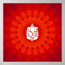 Lord Ganesha over Mandala