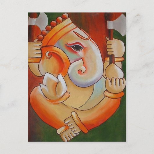 Lord Ganesha Post Card Briefkaart (Voorkant)