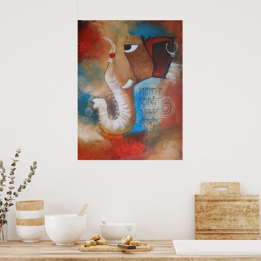 lord ganesha poster (Keuken)