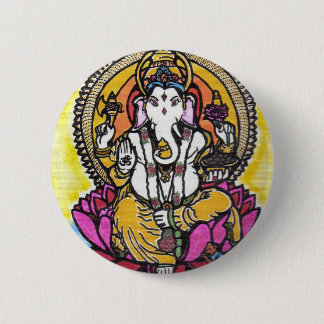 Lord Ganesha Ronde Button 5,7 Cm