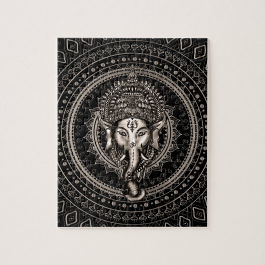 Lord Ganesha - Sepia Black Legpuzzel (Verticaal)