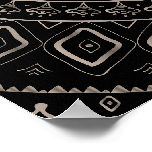 Lord Ganesha - Sepia Black Poster (Hoek)