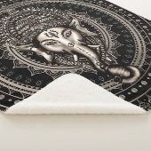Lord Ganesha - Sepia Black Sherpa Deken (3/4)