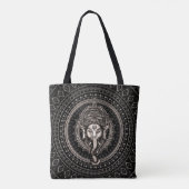 Lord Ganesha - Sepia Black Tote Bag (Achterkant)