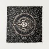 Lord Ganesha - Sepia Black Wandkleed (Voorkant (horizontaal))