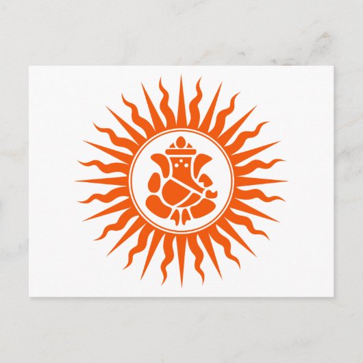 Lord Ganesha Sign Briefkaart (Voorkant)
