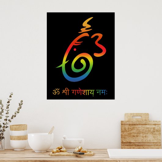 Lord Ganesha Sign Poster (Keuken)