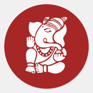 Lord Ganesha Sign Ronde Sticker