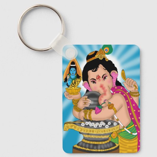Lord Ganesha-sleutelhanger Sleutelhanger (Voorkant)